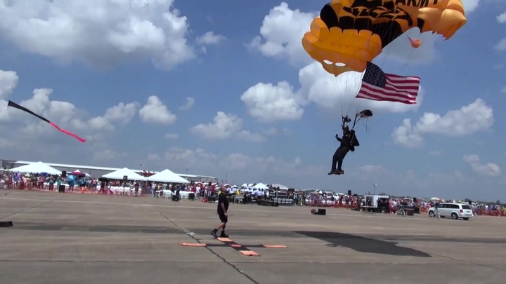 Wings Over Whiteman will be June 15-16, 2019. This video showcases the headlining acts, which includes the F-22 Demonstration Team, The U.S. Army Golden Knights, B-2 Spirit Stealth Bomber, Team Aeroshell, and the T-38 Talon. Admission is free and gates open at 9am.