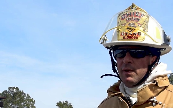 Air National Guard Firefighters burn through training