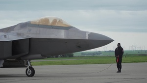 F-22 Demonstration Team Arrival to Travis