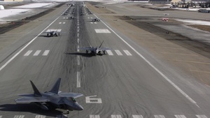 JBER F-22s Demonstrate Combat Capabilities Broll