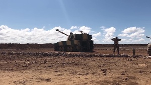 Royal Moroccan Armed Forces fire Paladine during Exercise African Lion 2019 B-Roll