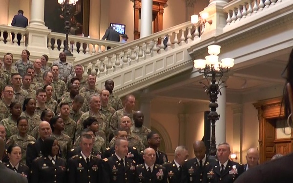 Georgia National Guard at the Georgia state Capitol.