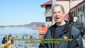 Rising water on the Mississippi River prompts protective measures at Lock and Dam 4