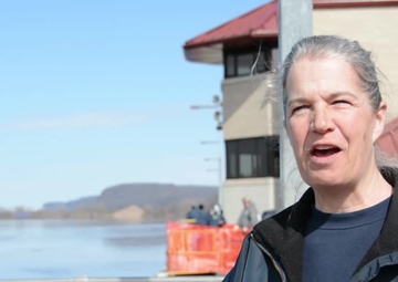 Rising water on the Mississippi River prompts protective measures at Lock and Dam 4