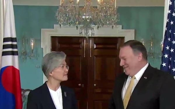 Secretary of State Michael R. Pompeo meets with Republic of Korea (ROK) Foreign Minister Kang Kyung-wha