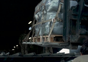 C-17 Loaded With Humanitarian Relief Supplies In Mozambique