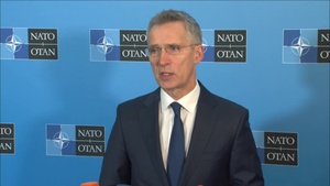 Doorstep of NATO Secretary General at NATO Foreign Ministers Meeting, B-Roll