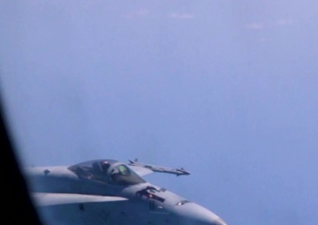 Balikatan 2019: Marine KC-130Js refuel F/A-18Cs