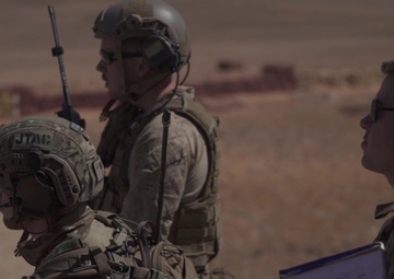 U.S. Marines and Airmen drop ordnance with Moroccan troops at Greir Labouihi