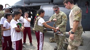 Balikatan 2019: Local children visit Clark Air Base, USAF