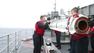 Loading RIM-7P NATO Sea Sparrow Missile