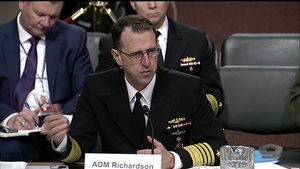 Navy Officials Brief Senate Committee on Fiscal Year 2020 Budget Request