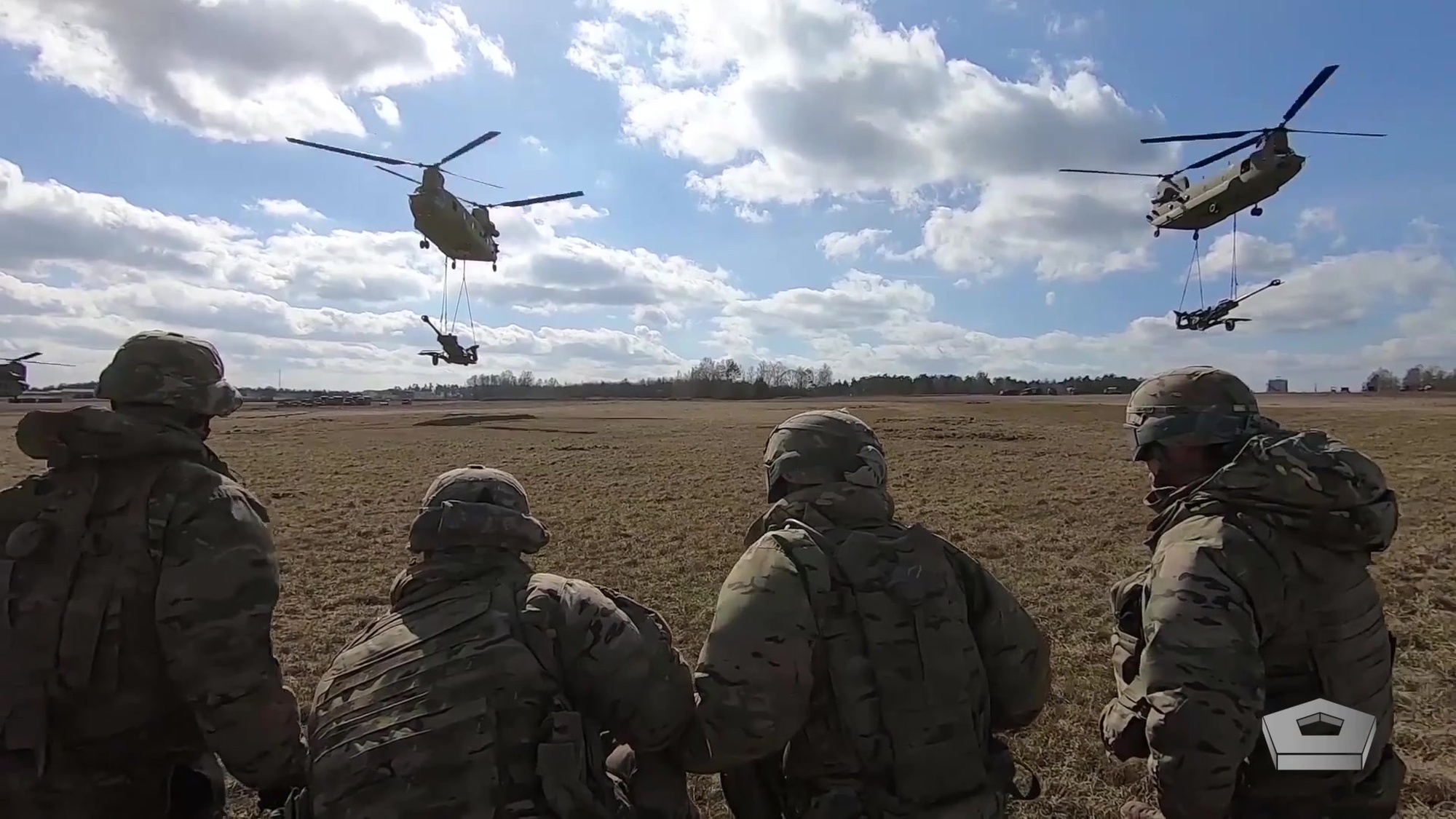 How do soldiers get the big guns from point A to B? They get airborne! This is called a sling-load operation. A sling load is the fastest way to get supplies or heavy equipment where they’re most needed. These soldiers assigned to Bulldog Battery, Field Artillery Squadron, 2nd Cavalry Regiment, are sling-loading M777 howitzers to CH-47 Chinook helicopters in preparation for a training event at Grafenwoehr Training Area in Germany.<br /><br />Army video by Christoph Koppers