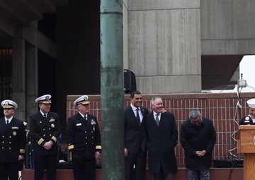 Boston City Hall Flag Raising Ceremony