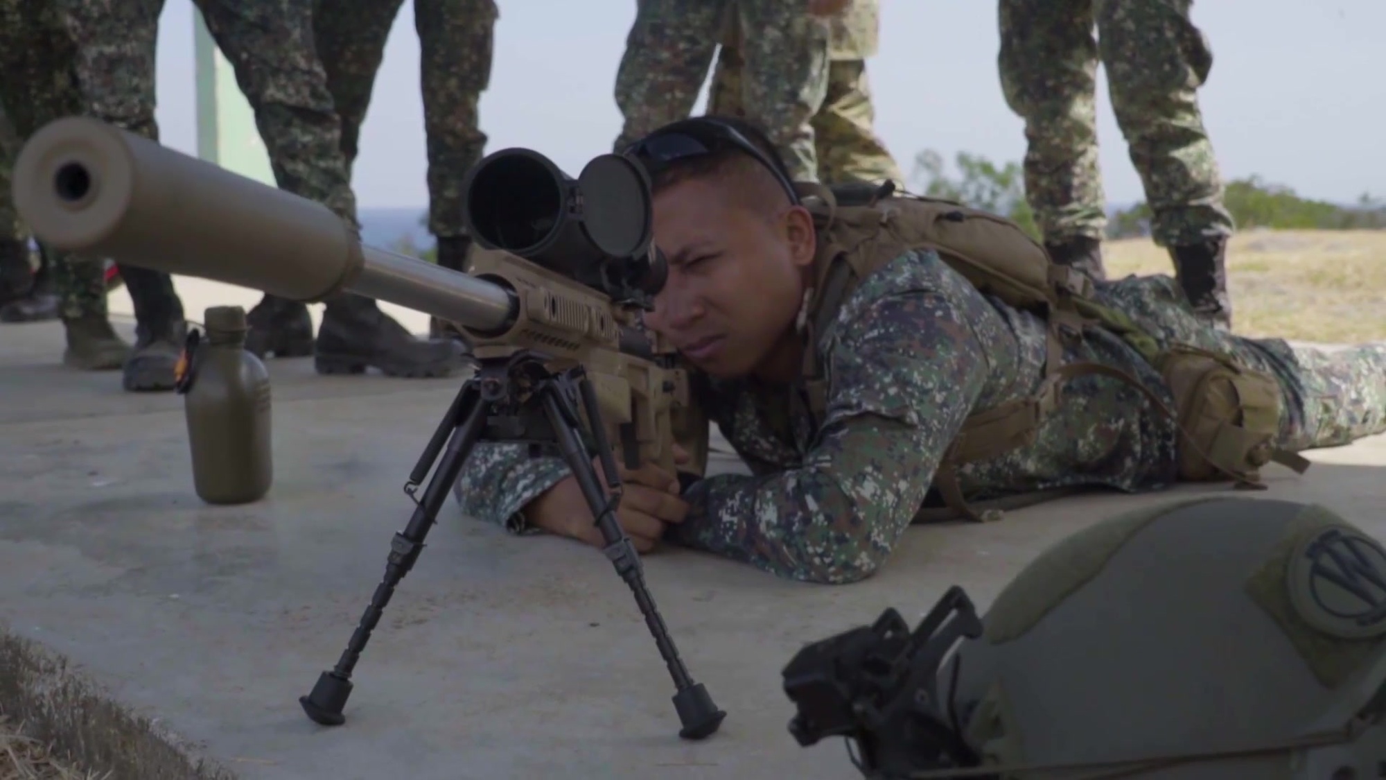 U.S. Marines with 3rd Reconnaissance Battalion conduct long range weapons training with the Philippine Force Reconnaissance Marines as part of Balikatan 2019 on Marine Base Gregorio Lim, Cavite, Philippines, April 5, 2019. Balikatan, in its 35th iteration, is an annual U.S.-Philippine military training exercise focused on a variety of missions, including humanitarian assistance and disaster relief, counter terrorism, and other combined military operations.