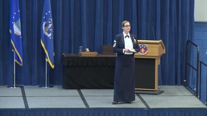 CMSgt Christine Shawhan delivers ALS graduation speech