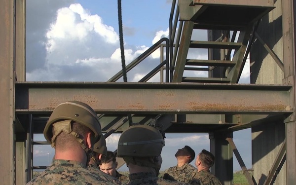 Charlie Company conducts fast-rope training