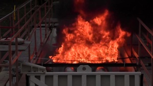 Wave Tank Oil Burn on Water Experiment (Short Version)