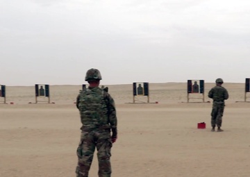 Going for Gold: Service Members Shoot Targets on Udairi Range for GAFB