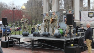 Army Field Band’s Six-String Soldiers Folk-Bluegrass Band performs at the Army Expo