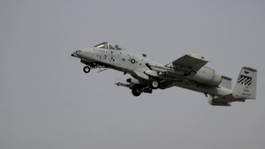 F-16 and A-10 Takeoffs at Osan Air Base, B-Roll