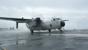 C-2A Greyhound Aircraft Conduct Flight Opeations aboard USS Abraham Lincoln