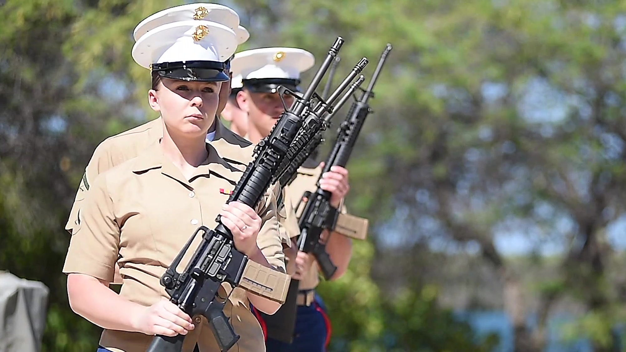 190415-N-KN989-1001 PEARL HARBOR (April 15, 2019) B-Roll clips of the Deep Sea 129 Two Bell Ceremony at Hangar 26A on Ford Island, Hawaii. The ceremony commemorates the 50th anniversary of the Deep Sea 129 mission and the 31 servicemembers who were lost aboard the Lockheed EC-121 Warning Star after being shot down by North Korean MiG-17 aircraft. (U.S. Navy video by Mass Communication Specialist 2nd Melvin J. Gonzalvo)