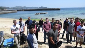 MCAS Iwakuni service members clean up Oshima beach (B-Roll)