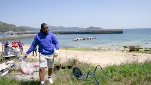 MCAS Iwakuni service members clean up Oshima beach (Package/Pkg)