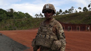 Infantrymen qualify on their rifles during Exercise Palau interviews