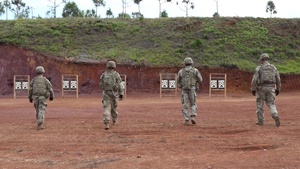 Infantrymen qualify on their rifles during Exercise Palau interviews