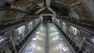 Time Lapse of GPSIII Load on C-17 (Inside Aircraft) at Buckley AFB, CO
