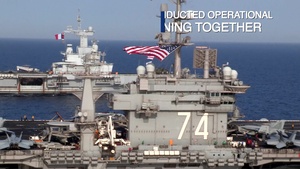 JCS and Charles De Gaulle Strike Groups conduct training