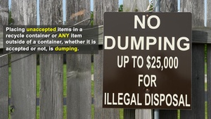 Barksdale's Recycle Center Promotes "No Dumping" on Base