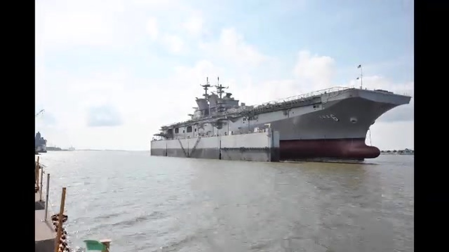 Launching USS America