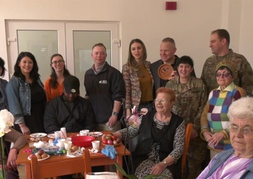 U.S. Soldiers engage with Romanian community
