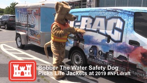 Bobber promotes water safety during NFL Draft