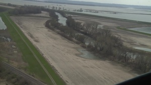 Aerial view near Levee L575 at 2011 setback, Apr. 15, 2019