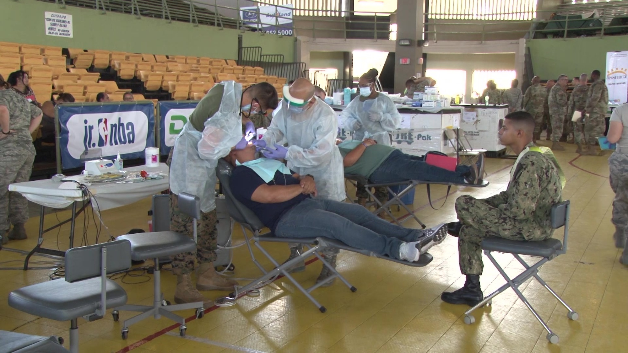 Master Sergeant Adam Wright working as part of the Innovative Readiness Training team in Jayuya, Puerto Rico. He and his counter parts from other U.S. military services are providing no cost medical care to civilians as part of the Innovative Readiness Training program.  <br /><br />Wright works full time as a Fire Fighter EMT in Sioux City, Iowa and is a 20 year veteran of the Air Force. He is on his second IRT mission and says events like this are a great opportunity for all involved.<br /><br />The goal of the program is to provide realistic training while at the same time administering no cost medical care for underserved areas in the U.