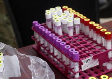 Soldiers participate in Blood Prescreening at Camp Buehring