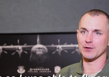 A 815th Airlift Squadron loadmaster returns