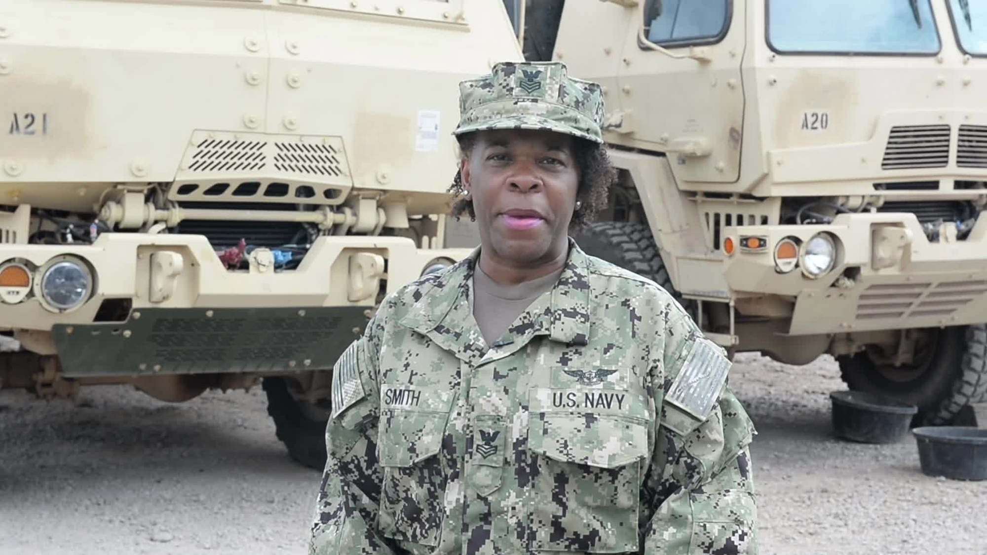 CAMP LEMONNIER, Djibouti - Navy PO1 Cecilia Smith forward-deployed to Camp Lemonnier, Djibouti and Combined Task Force-Horn of Africa, gives a shoutout to her mother, along with family and friends who are mothers, as well as those who are participating in the Susan G. Komen Race for the Cure in Philadelphia for Mother&#39;s Day, May 2, 2019.