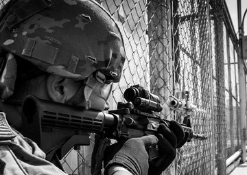 Soldiers Train on Base Defense