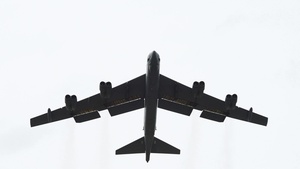 Barksdale B-52s take off for Bomber Task Force