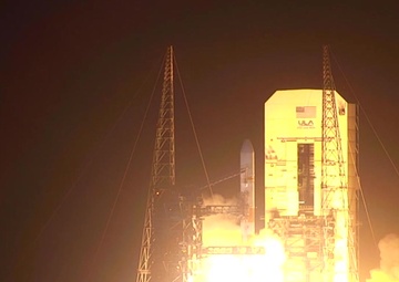 Tenth Wideband Global SATCOM Launch to Space (w/ lower third graphics)