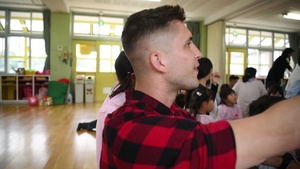 MCAS Iwakuni Marines build friendships with Japanese children  (B-Roll)