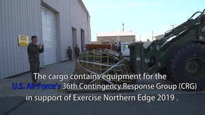 Marines Unload a C-130J During Northern Edge 2019