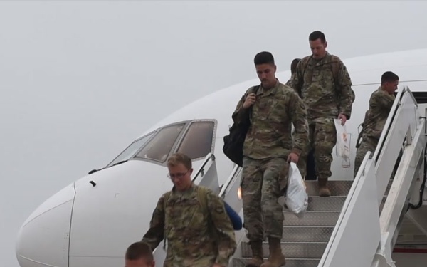 The 55th Fighter Sqaudron redeployment b-roll