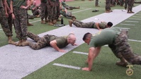 U.S. Marines participate in the Staff Noncommissioned Officer Academy Director's Cup Challenge