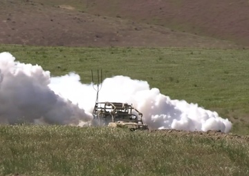 Employing a Squad Multipurpose Equipment Transport (SMET) surrogate with Screening Obscurant Modules (SOMs)
